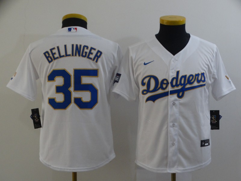 Youth Dodgers 35 Cody Bellinger White Nike 2021 Gold Program Cool Base Jersey,We sell and wholesale Youth Dodgers 35 Cody Bellinger White Nike 2021 Gold Program Cool Base Jersey on line form chian!
